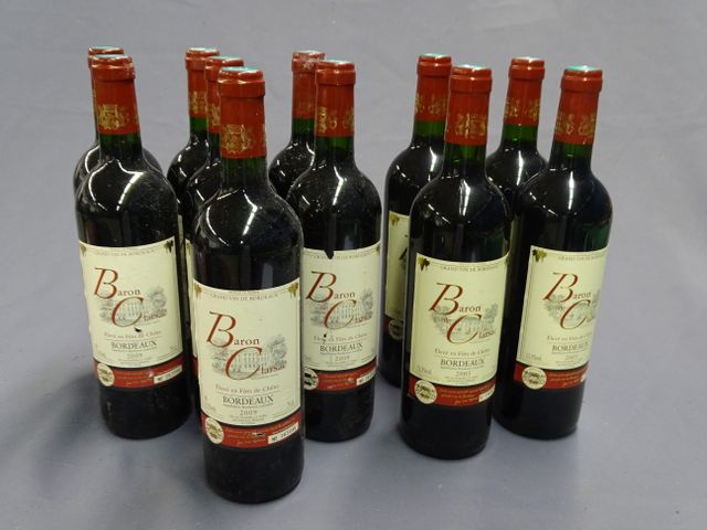 BARON CLARSAC, Bordeaux, 4 bouteilles année 2003 et 7 bouteilles ...