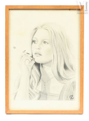 dessin au crayon représentant une femme en train de se brosser les dents avec une brosse à dents