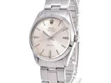 an image of a wrist watch with a white dial on a silver bracelet