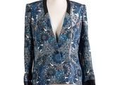 an image of a blue and black jacket on a mannequin mannequin