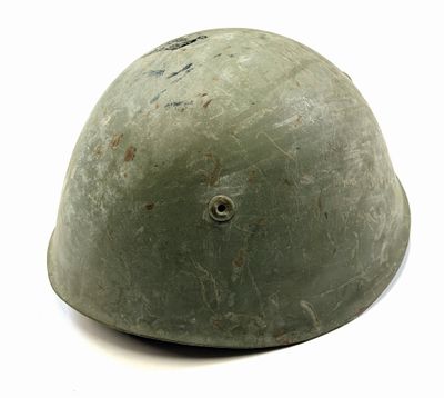 a helmet with a hole in the middle of it