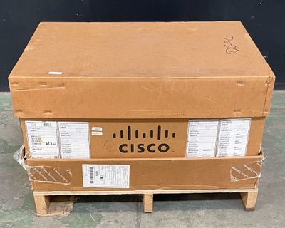 a cardboard box that is sitting on top of a pallet