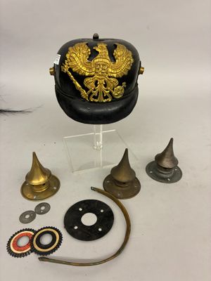 a hat with a gold eagle on top of it
