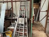 a ladder that is leaning against the wall