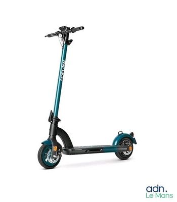 a close up of a scooter on a white background