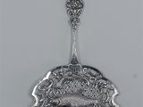 a close up of a spoon with a fish on it