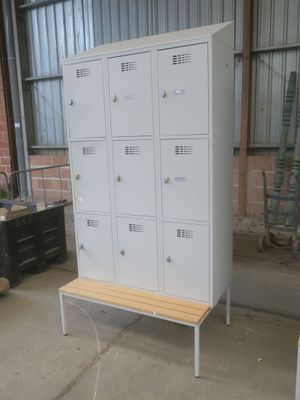 Armoire vestiaire MALAW 9 cases avec banc et partie supérieu… - Photo 1