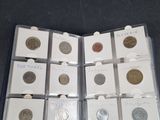 a lot of different coins in the case