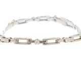 a close up of a bracelet on a white background