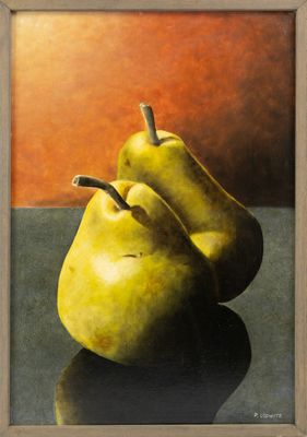 Patrick LODWITZ (né en 1953), "Nature morte aux poires", hui…