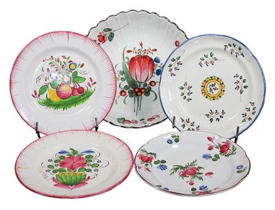 EST et divers XIXème - Ensemble comprenant JATTE godronnée e… - Photo 1