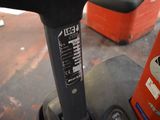 a scooter that has a sticker on the side of it