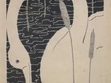 une image représentant un dessin en noir et blanc de deux cygnes