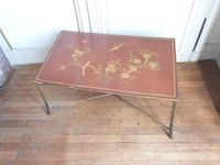 TABLE BASSE de forme rectangulaire à piétement en bronze faç… (photo 4)