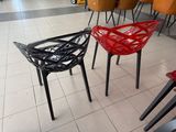 two chairs that are sitting on the floor