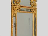 an image of a mirror with a gold frame on a white background