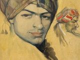 une image représentant un tableau d'un homme portant un turban sur la tête