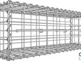 une cage grillagée pour un grand animal, en forme de cage
