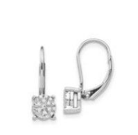 COLLIER EN OR BLANC 18K BOUCLES D'OREILLES 1,62 GRAMMES, AVE… - Photo 1