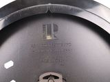 a close up of a wine barrel with a label on it