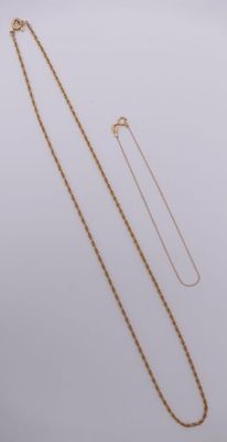 Chaine en or jaune 750. Joint bracelet or jaune 750. - Photo 1