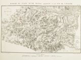 an old map of a city with a lot of buildings
