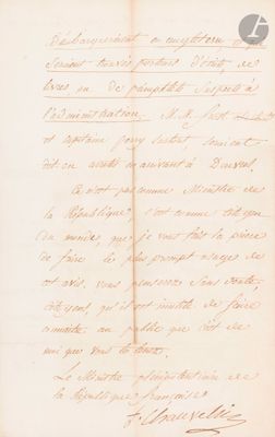 François de CHAUVELIN (1766-1832) diplomate. L.S. comme « Mi…