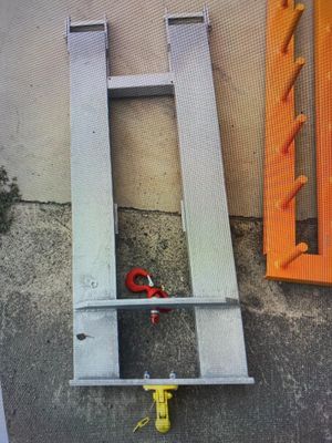 two pieces of metal on the side of a building