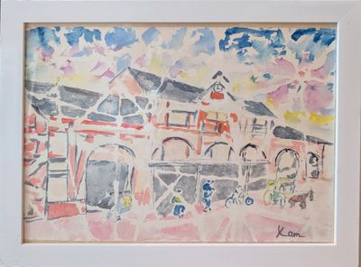 XAM (1915-2001) Vue de la gare de Honfleur