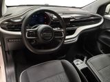 the interior of a car with a steering wheel and a dash board