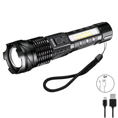 Lampe torche LED rechargeable par USB, LED clignotantes d'av… - Photo 1