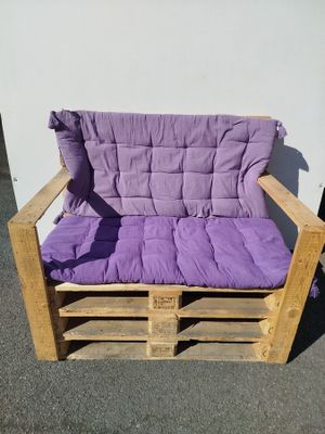 Lot de 6 coussins pour palette - dimensions 60x120 cm - coul…