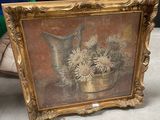 a picture of a picture of a vase with sunflowers in it