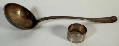 Louche en argent début XIXe. Poinçon au coq 1er titre. - Photo 1