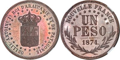 a close up of a coin with a crown on top of it