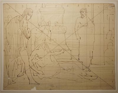 PICHOT Émile, attribué à, Études pour La mort de Démosthène,… - Photo 1