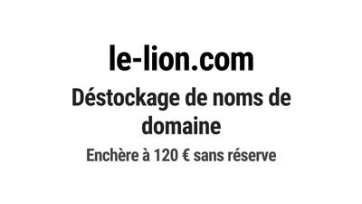 Nom de domaine le-lion.com. Catégorie: Marketing et publicit…