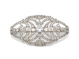 broche en diamant art déco