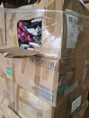 Palette d’environ 200 kg – Vêtements et chaussures mixte crè…