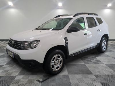 a picture of a white dacia parked on a checkered floor