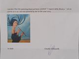 a piece of paper that has a picture of a woman on it