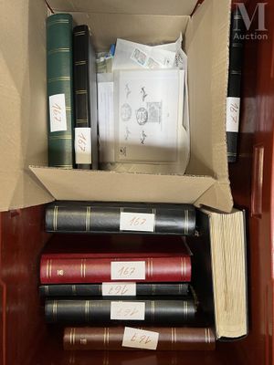 a box full of books sitting on top of a table