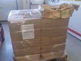 a pallet of cardboard sitting in the middle of a room
