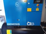 un gros plan d'un compresseur d'air dans un garage