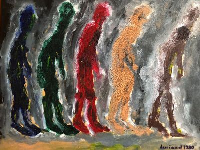 DURIAUD Christian (1944) Les Hommes de Giacometti, 1980