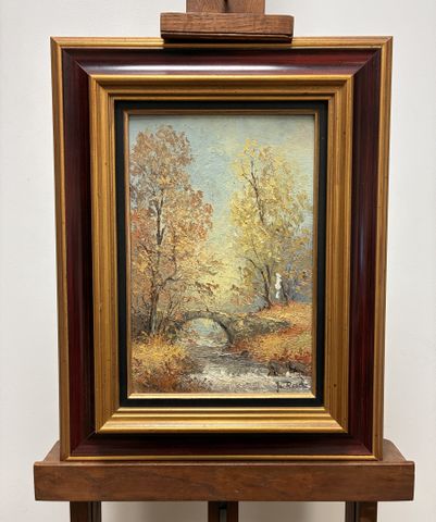 Jean Claude RESCHE (XXème) : « Après-midi d’automne ». Huile sur ...