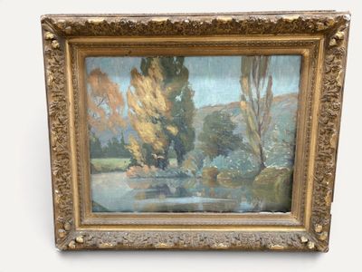 a picture of a painting hanging on the wall