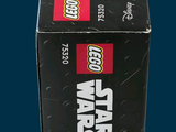 a box of lego star wars items on a blue background