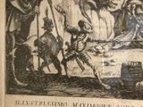 an old book with a picture of a group of people on it