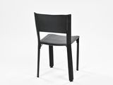 a black chair with a black seat on a white background